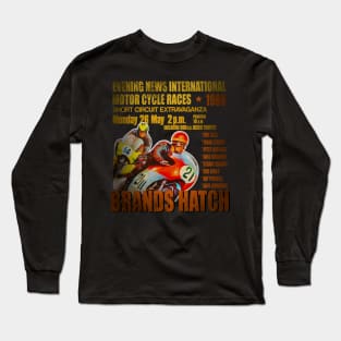 Vintage Motorcycle Racers 1968 Brands Hatch Track Long Sleeve T-Shirt